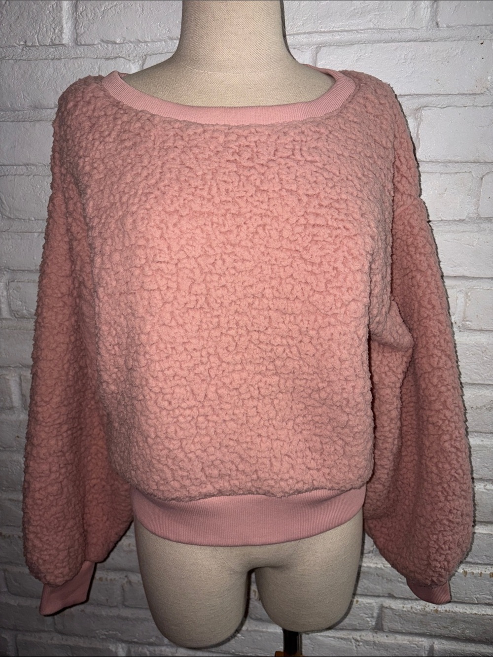 Express Cozy Plush Pink Women's Sweater Size M